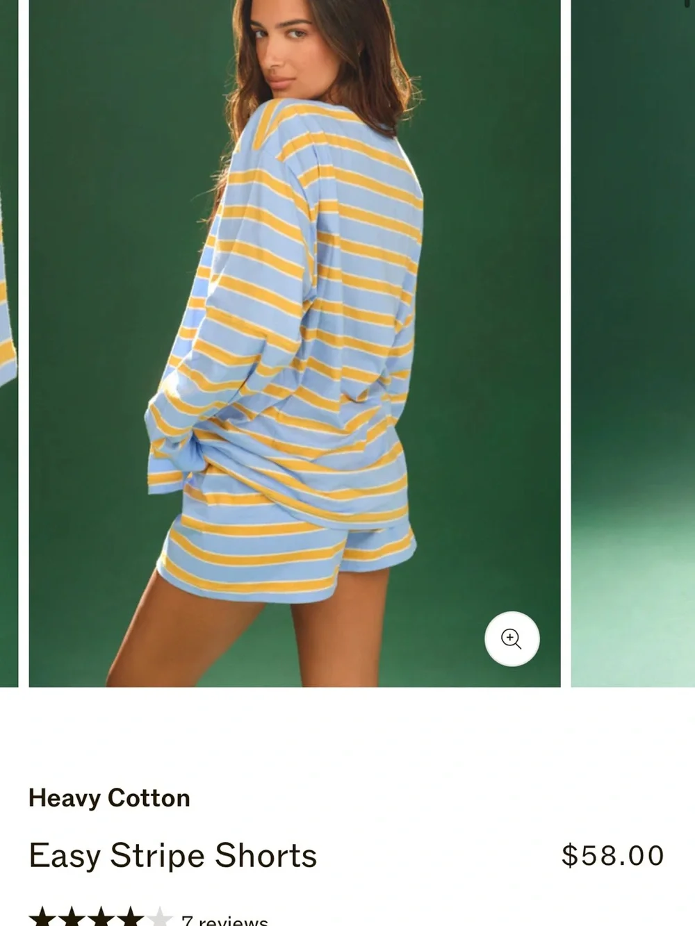 SET Active Light Blue and Yellow Easy Stripe Shorts